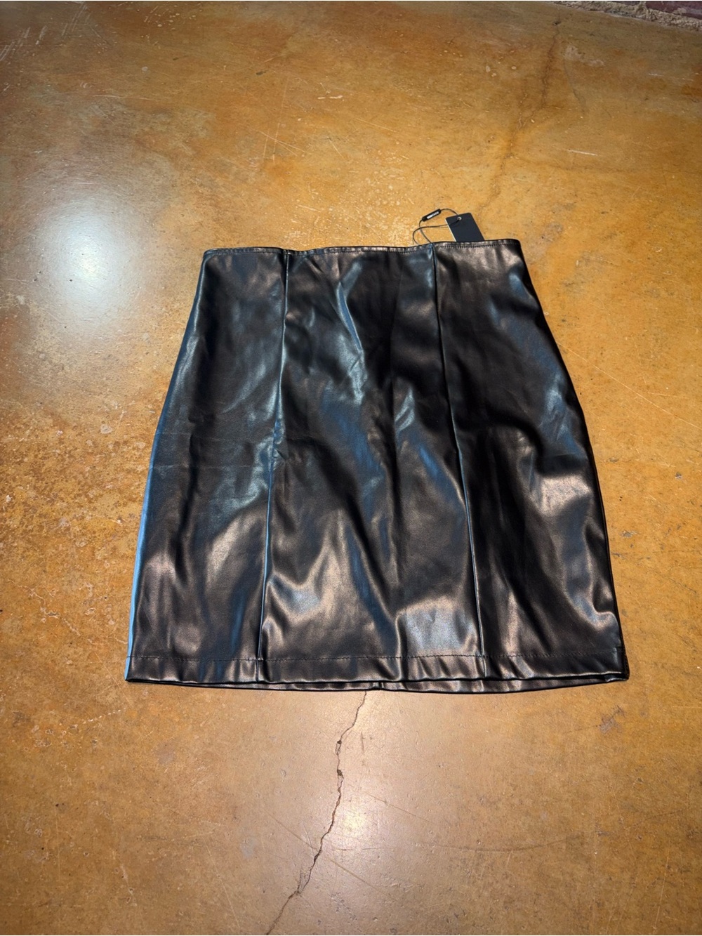 Fashion Nova Black Faux Leather Mini Skirt